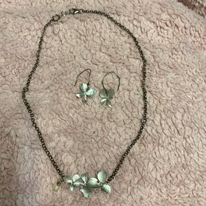 Sterling necklace and earrings set